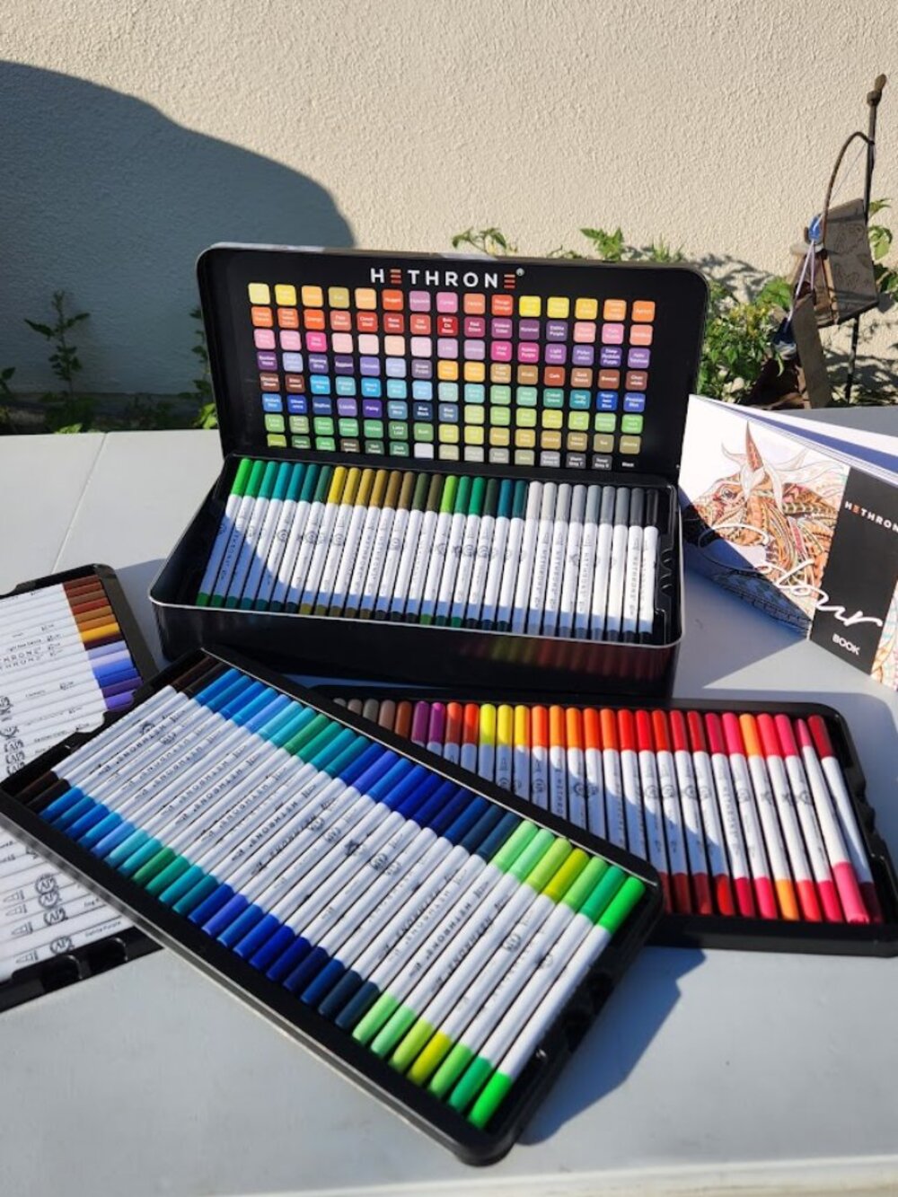 NEW 120 Colors Art Supplies Brush Markers Pens for Adult Coloring Books School D
